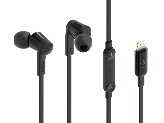 BELKIN RockStar Headphones With Lighting Connector BLACK